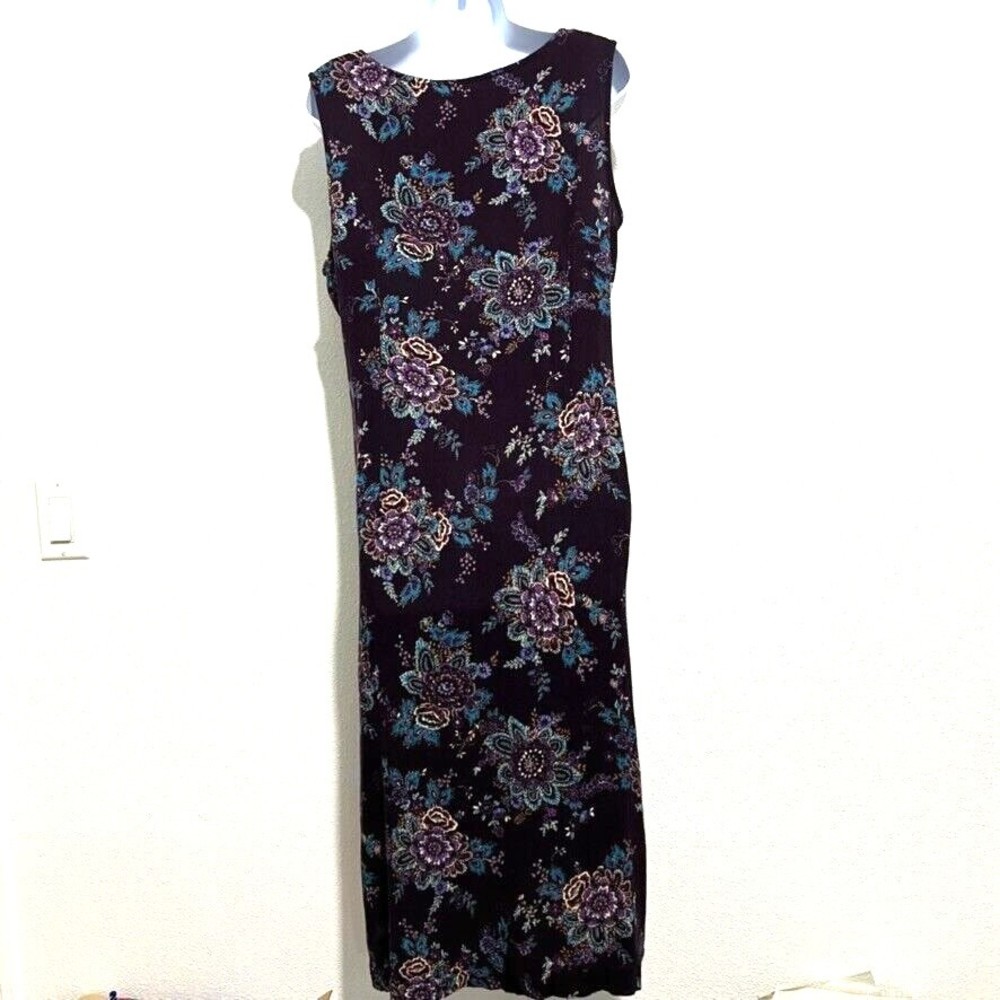 Melissa Harper Womens Purple Sleeveless  Printed Maxi Dress & Blouse Sz 16